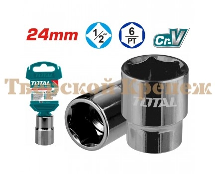 Головка торцевая TOTAL 1/2" 24 мм Головка торцевая TOTAL 1/2" 24 мм