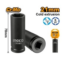 Головка торцевая глубокая ударная INGCO 1/2" 21 мм