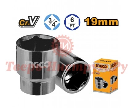 Головка торцевая INGCO 3/4" 19 мм Головка торцевая INGCO 3/4" 19 мм