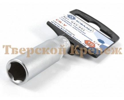 Головка торцевая глубокая КОБАЛЬТ 1/4" 10 мм Головка торцевая глубокая КОБАЛЬТ 1/4" 10 мм
