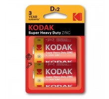 Батарейки Kodak R20-2BL SUPER HEAVY DUTY Zinc [KDHZ-2]