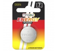 Батарейки Трофи CR2016-1BL ENERGY POWER Lithium