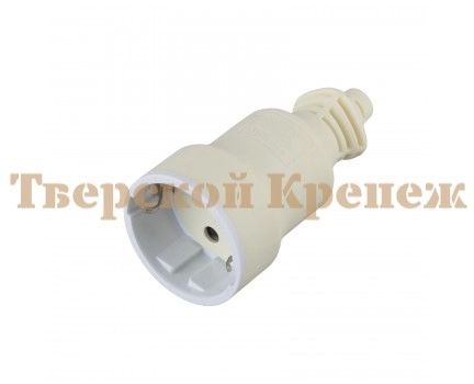 Розетка кабельная прямая ЭРА R4(W) 16A заземление белая Розетка кабельная прямая ЭРА R4(W) 16A заземление белая