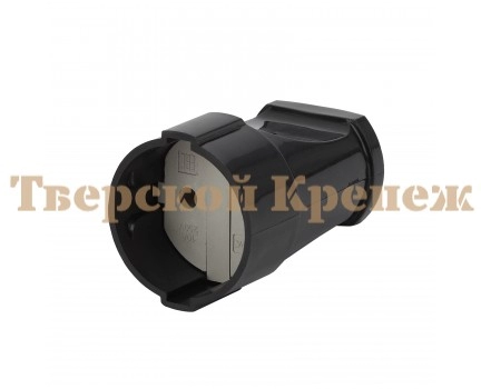 Розетка кабельная прямая ЭРА Rx1-B 10A черная Розетка кабельная прямая ЭРА Rx1-B 10A черная