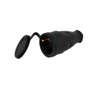 Розетка каучуковая прямая ЭРА RX10-B-IP44 16А